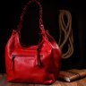 Червона сумка жіноча з натуральної шкіри флотар з однією лямкою KARYA (2420866) - 10