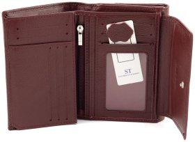 Женский кожаный портмоне ST Leather 94580 бордового цвета
