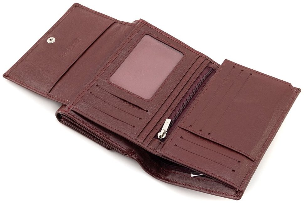 Женский кожаный портмоне ST Leather 94580 бордового цвета фото №6 Женский кожаный портмоне ST Leather 94580 бордового цвета modnotak фото №6