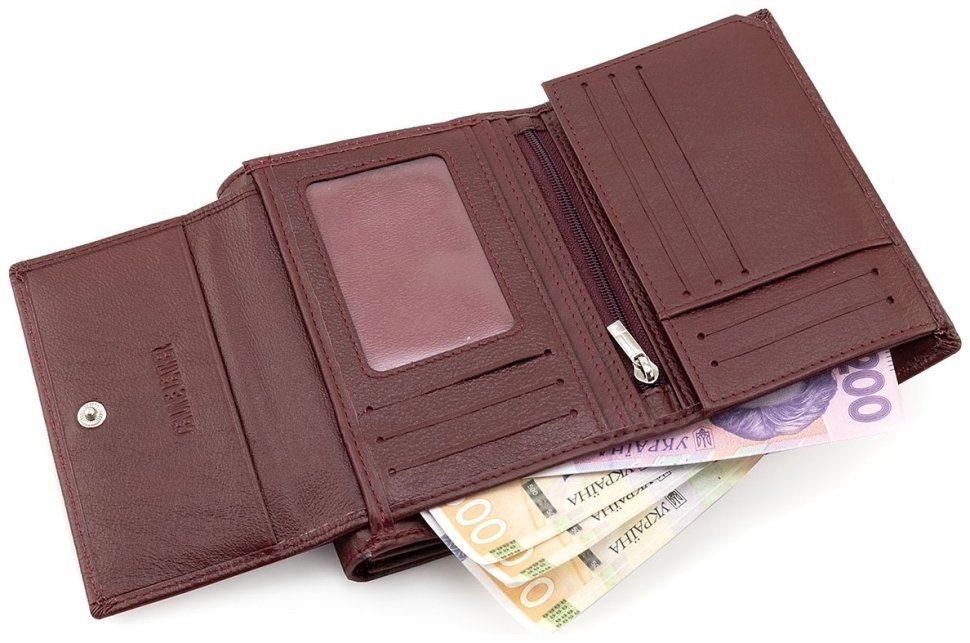 Женский кожаный портмоне ST Leather 94580 бордового цвета фото №7 Женский кожаный портмоне ST Leather 94580 бордового цвета modnotak фото №7