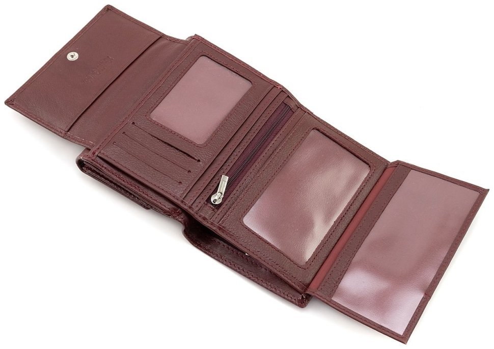 Женский кожаный портмоне ST Leather 94580 бордового цвета фото №9 Женский кожаный портмоне ST Leather 94580 бордового цвета modnotak фото №9