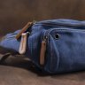 Повсякденна чоловіча сумка на пояс з текстилю синього кольору Vintage (20173) - 6