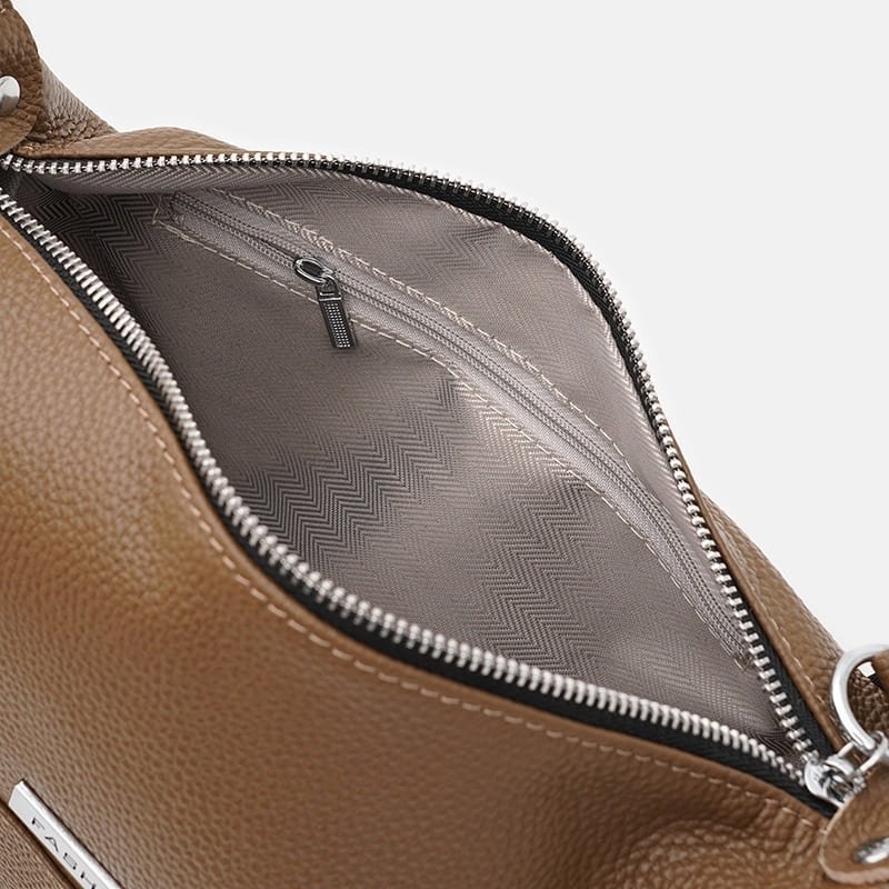 Вместительная женская сумка из натуральной зернистой кожи коричневого цвета Borsa Leather 94680 фото №5 Вместительная женская сумка из натуральной зернистой кожи коричневого цвета Borsa Leather 94680 modnotak фото №5