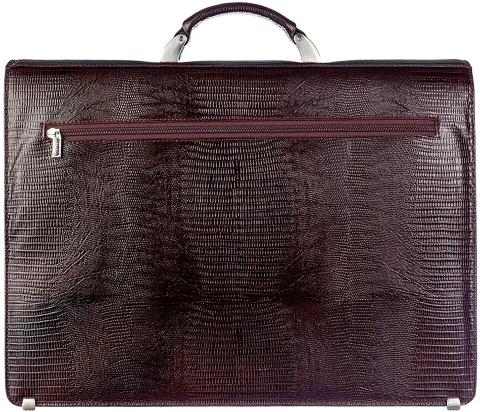 Красивый мужской портфель коричневого цвета из натуральной кожи Desisan (216-142)