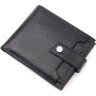 Чорний класичний чоловічий гаманець із натуральної шкіри флотар KARYA (2421066) - 1