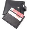 Чорний класичний чоловічий гаманець із натуральної шкіри флотар KARYA (2421066) - 4