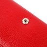 Красный женский горизонтальный кошелек из натуральной кожи с клапаном KARYA (2421166) - 3