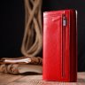 Червоний жіночий горизонтальний гаманець із натуральної шкіри з клапаном KARYA (2421166) - 8
