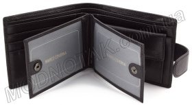 Кожаное портмоне на застежке с блоком для документов Marco Coverna (18392)