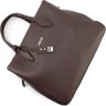 Женская кожаная коричневая сумка с маленькой сумочкой в комплекте KARYA (21019) - 9