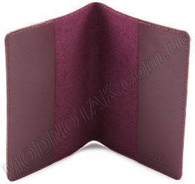 Кожаная обложка для паспорта цвета марсала ST Leather (17754)