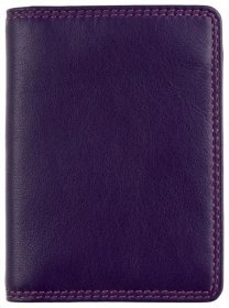 Картхолдер из натуральной кожи на кнопке с ID-окошком для документов Visconti RB111 фиолетовый/разноцветный 95480