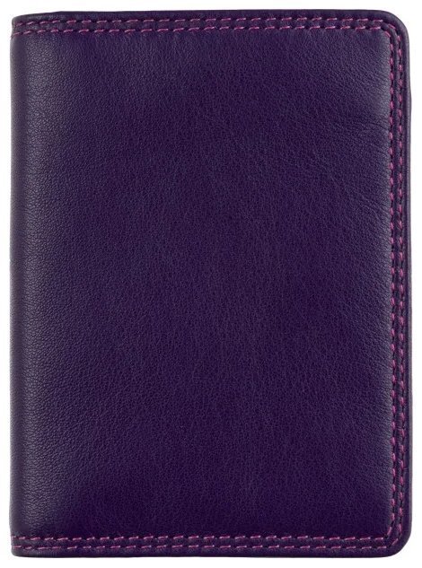 Картхолдер из натуральной кожи на кнопке с ID-окошком для документов Visconti RB111 фиолетовый/разноцветный 95480 modnotak фото №1