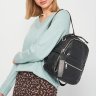 Молодежный женский рюкзак из черной кожи флотар на молнии Keizer (21305) - 2