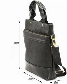 Мужская сумка среднего размера с ручками и наплечным ремнем VATTO (11921)