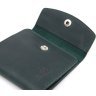 Зелений гаманець горизонтального типу вінтажної шкіри на кнопці Shvigel (2416615) - 3