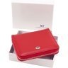Жіночий гаманець з натуральної шкіри червоного кольору на блискавці ST Leather 1767280 - 10