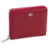 Жіночий гаманець з натуральної шкіри червоного кольору на блискавці ST Leather 1767280