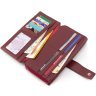 Жіночий гаманець-клатч з натуральної шкіри бордового кольору з ремінцем кисті ST Leather 1767380 - 2