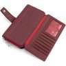 Жіночий гаманець-клатч з натуральної шкіри бордового кольору з ремінцем кисті ST Leather 1767380 - 7