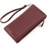 Місткий жіночий гаманець із натуральної шкіри бордового кольору на зап'ястя ST Leather 1767480 - 3