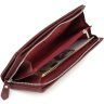Місткий жіночий гаманець із натуральної шкіри бордового кольору на зап'ястя ST Leather 1767480 - 10