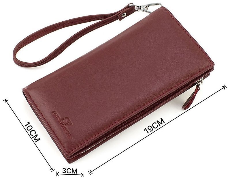 Вместительный женский кошелек из натуральной кожи бордового цвета на запястье ST Leather 1767480 фото №3 Вместительный женский кошелек из натуральной кожи бордового цвета на запястье ST Leather 1767480 modnotak фото №3