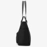 Містка жіноча сумка-шоппер із текстилю чорного кольору Confident 77580 - 5
