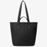 Вместительная женская сумка-шоппер из текстиля черного цвета Confident 77580 - 7