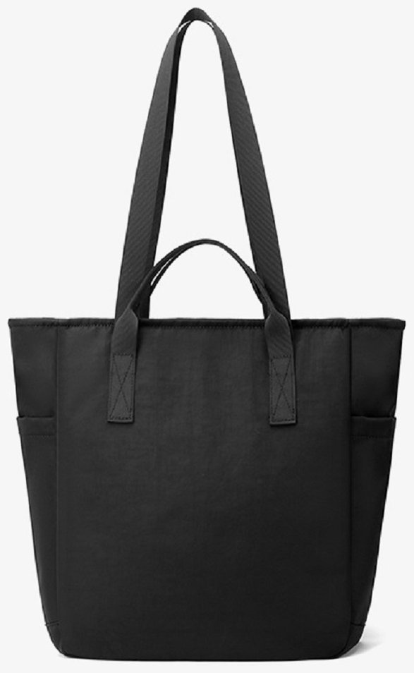 Вместительная женская сумка-шоппер из текстиля черного цвета Confident 77580