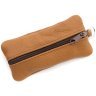 Большая из натуральной кожи ключница с двумя отделениями Leather Collection рыжего цвета modnotak фото - 4