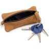 Большая из натуральной кожи ключница с двумя отделениями Leather Collection рыжего цвета modnotak фото - 2