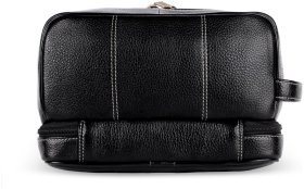 Большой несессер из натуральной фактурной кожи черного цвета Hammonds Flycatcher TC4003 с петлей на кисть 107980