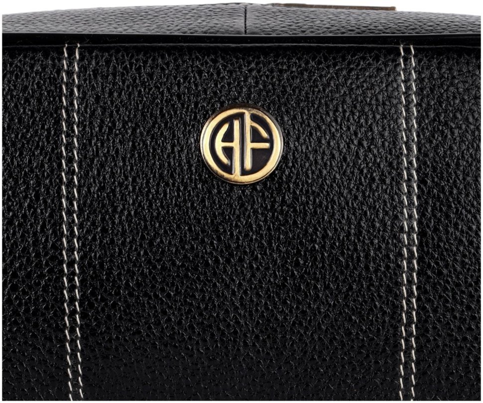 Большой несессер из натуральной фактурной кожи черного цвета Hammonds Flycatcher TC4003 с петлей на кисть 107980 modnotak фото №9