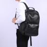 Просторный мужской городской черный рюкзак из натуральной кожи Tiding Bag (19453) - 2