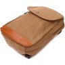 Коричневая мужская сумка-слинг из плотного текстиля на молнии Vintage 2422183 - 3