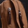 Коричневая мужская сумка-слинг из плотного текстиля на молнии Vintage 2422183 - 9