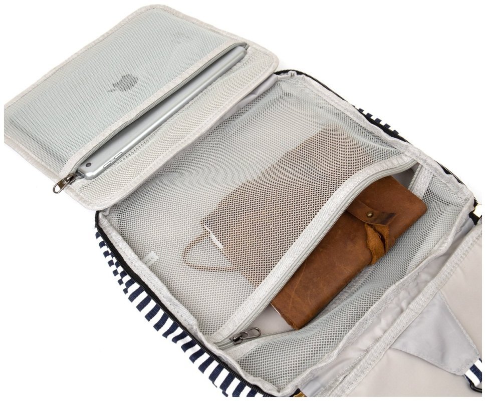 Женский текстильный органайзер для путешествий Vintage 2420651 Белая фото №3 Женский текстильный органайзер для путешествий Vintage 2420651 Белая modnotak фото №3