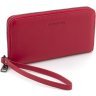 Довгий жіночий гаманець із натуральної шкіри червоного кольору на блискавці Marco Coverna 68680 - 1