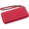 Довгий жіночий гаманець із натуральної шкіри червоного кольору на блискавці Marco Coverna 68680 - 3