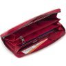Довгий жіночий гаманець із натуральної шкіри червоного кольору на блискавці Marco Coverna 68680 - 7