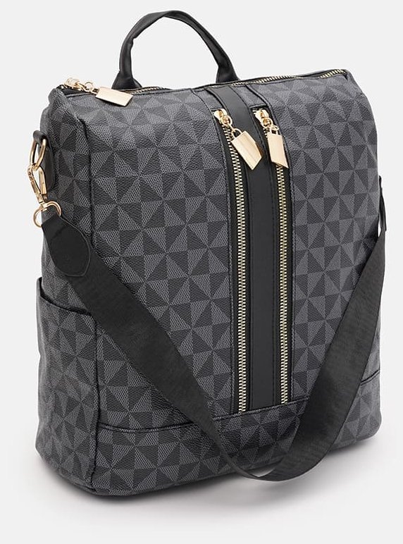 Повсякденний жіночий рюкзак зі шкірозамінника Monsen 88880 Чорний фото №2 Повсякденний жіночий рюкзак зі шкірозамінника Monsen 88880 Чорний modnotak фото №2