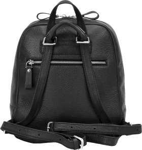 Черный женский рюкзак из натуральной кожи высокого качества Issa Hara (27090) - 2