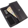 Класичний жіночий гаманець з натуральної чорної шкіри Tony Bellucci (10878) - 6
