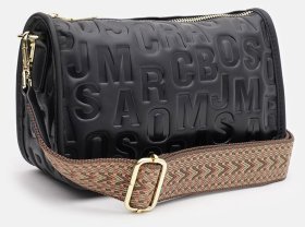 Кожаная женская сумка с текстильным ремнем Keizer 89280