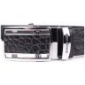 Чорний ремінь-автомат зі справжньої шкіри крокодила для джинс або брюк CROCODILE LEATHER (024-18236) modnotak фото - 6