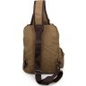 Текстильний рюкзак бежевого кольору через одне плече VINTAGE STYLE (14481) - 5