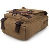 Текстильный рюкзак бежевого цвета через одно плечо VINTAGE STYLE (14481) - 8