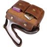 Компактна сумка месенджер з вінтажній шкіри рудого кольору VINTAGE STYLE (14583) - 8