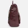 Просторий коричневий жіночий рюкзак з екошкіри з тисненням під крокодила Monsen 71781 - 3